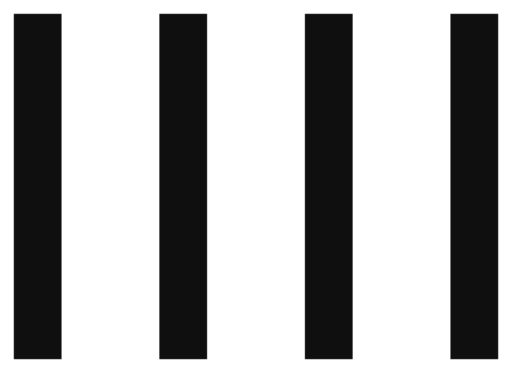 Tally mark in ink